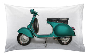 Coppia di federe set di 2 federe stampa digitale 100% cotone made in italy VESPA