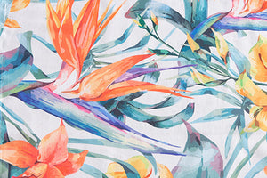 Set di 6 tovaglioli da tavola in stoffa 45 x 45 CM cotone stampa digitale dai colori vivi ed intensi lavabili in lavatrice made in Italy TROPICI