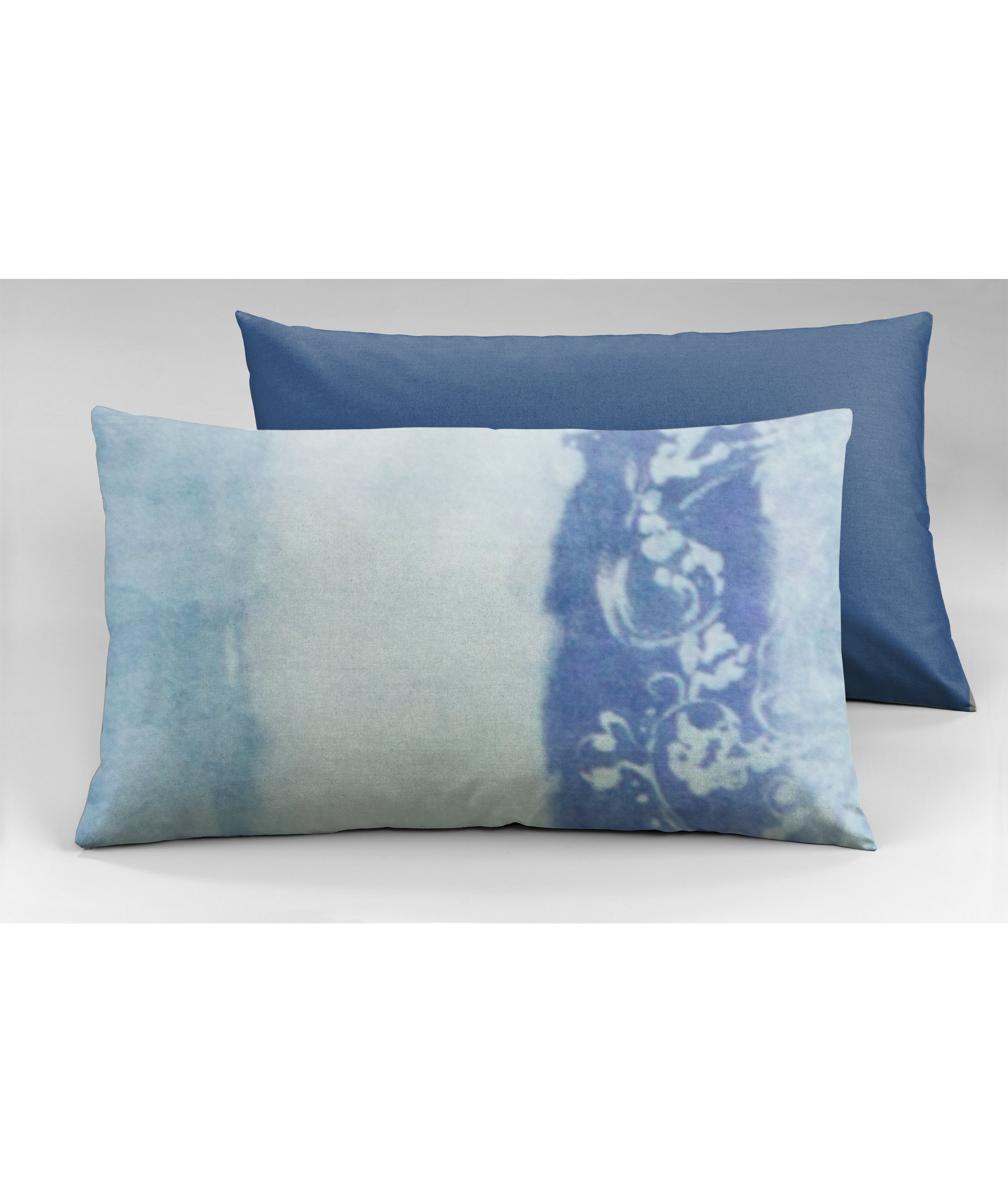 Set 2 federe coppia di federe bifaccia doubleface stampa digitale 100% cotone Made in Italy MARE