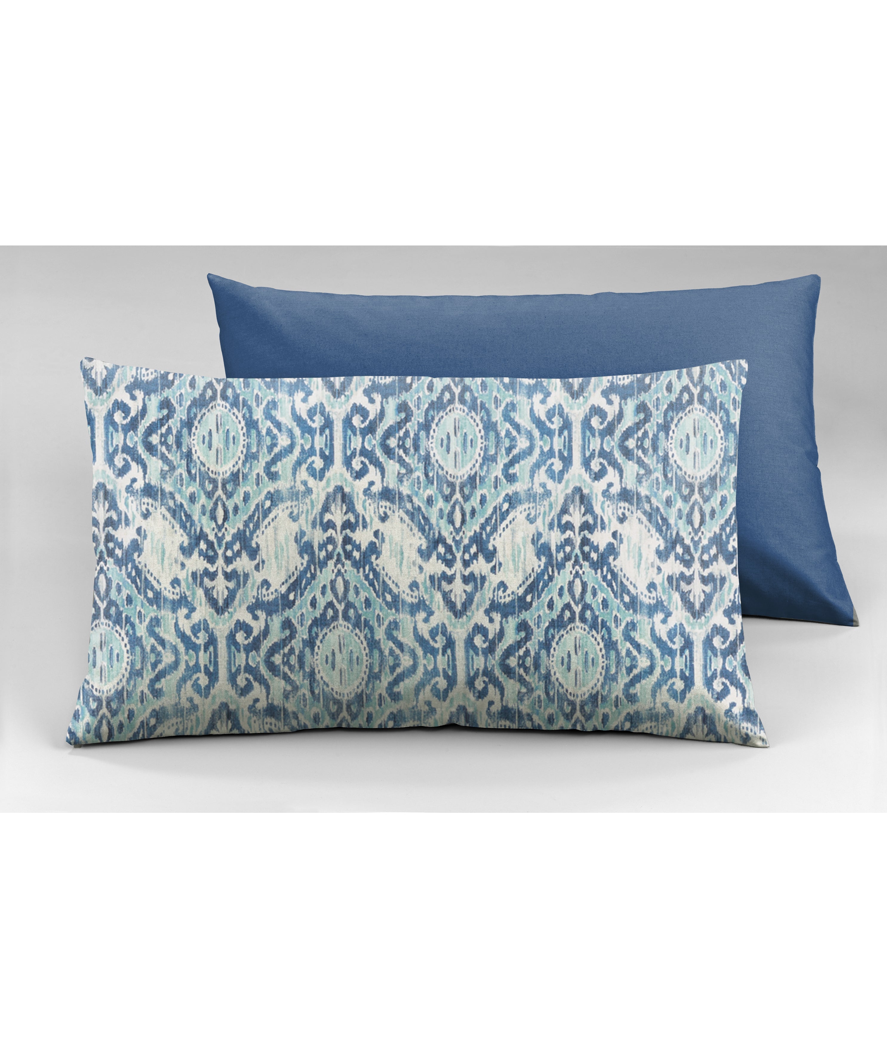 Set 2 federe coppia di federe bifaccia doubleface stampa digitale 100% cotone Made in Italy GEOMETRIE