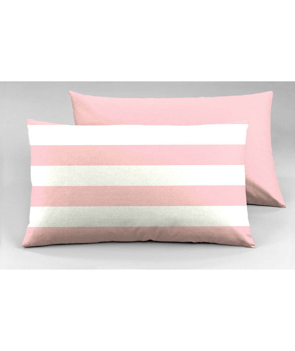Set 2 federe coppia di federe bifaccia doubleface stampa digitale 100% cotone Made in Italy RIGA MAXI ROSA - NOVILUNIO.IT