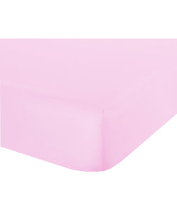 Completo letto lenzuola bicolor in 100% cotone made in Italy NATURALE/ROSA