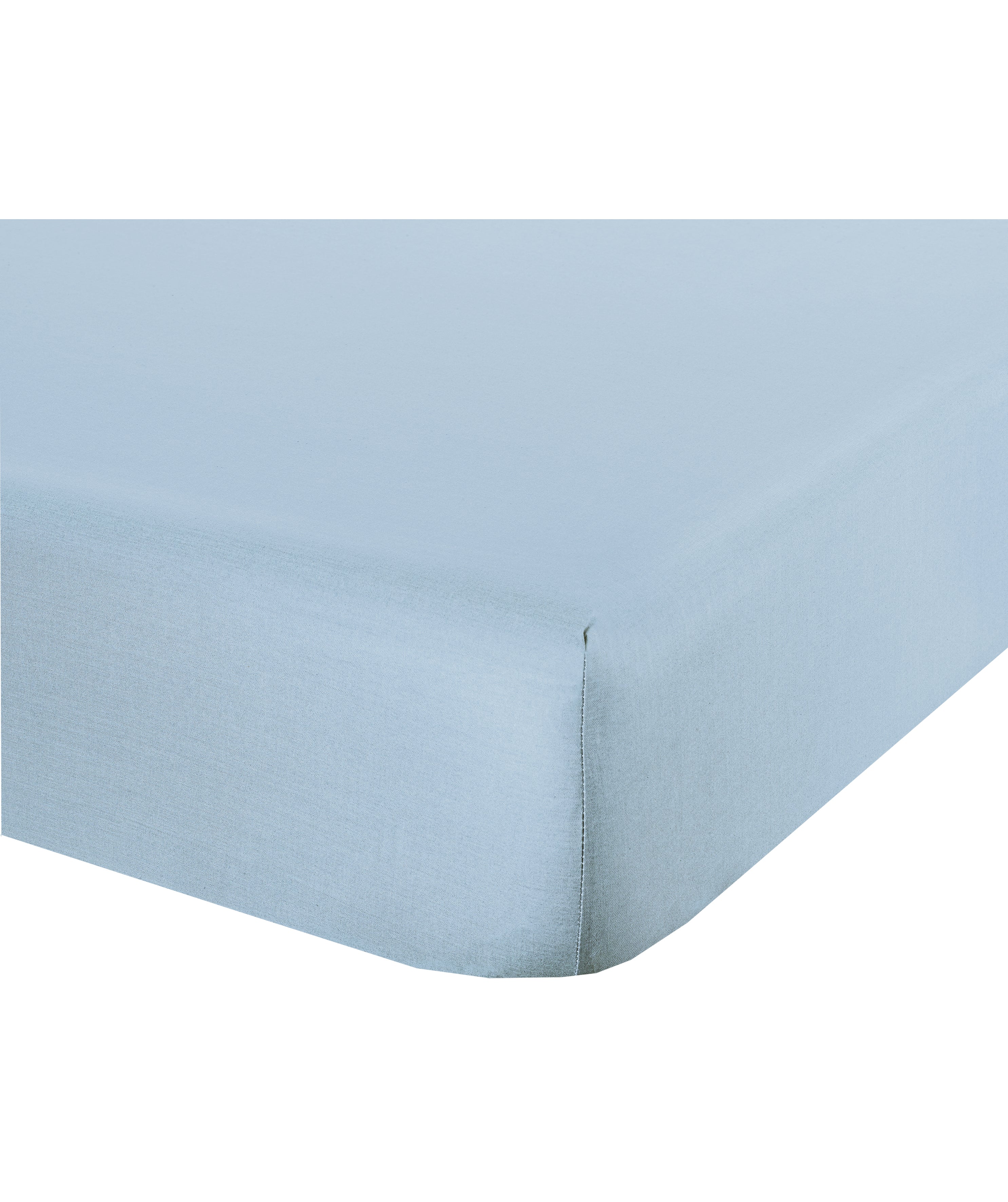 Completo letto lenzuola bicolor in 100% cotone made in Italy NATURALE/CIELO