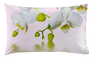 Coppia di federe set di 2 federe stampa digitale 100% cotone made in italy ORCHIDEA - NOVILUNIO.IT