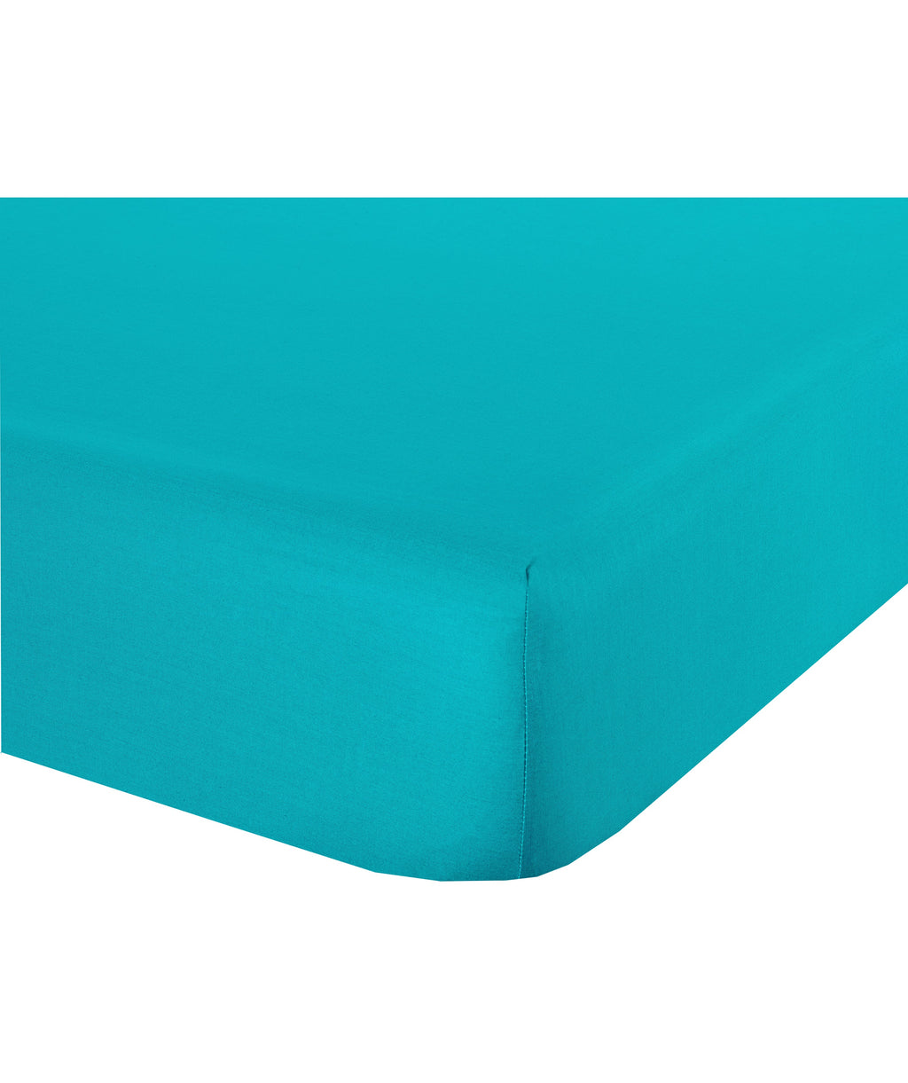 Lenzuolo letto sotto lenzuola con angoli in cotone made in italy VERDE AZZORRE - NOVILUNIO.IT