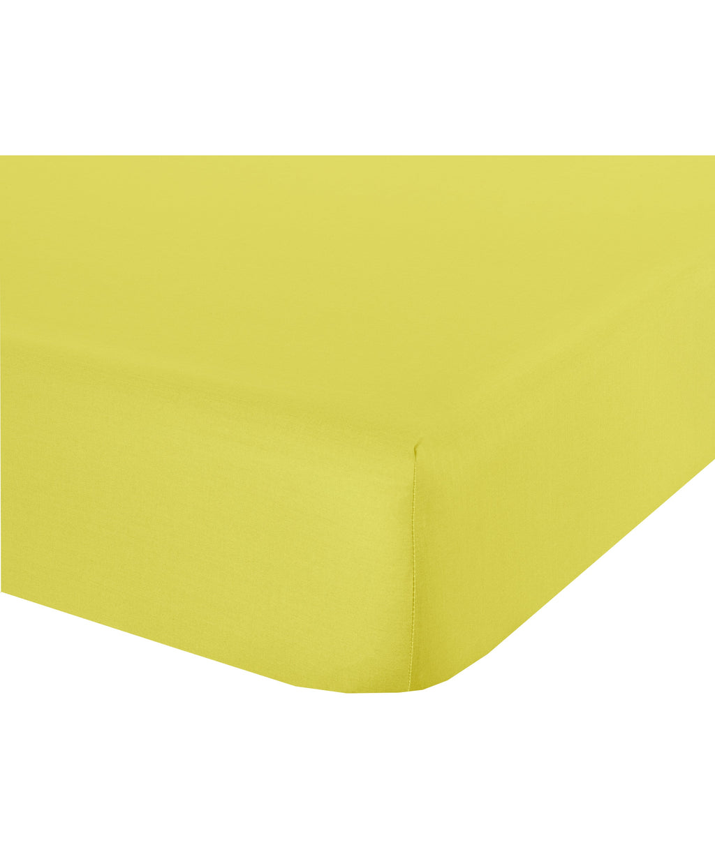 Lenzuolo letto sotto lenzuola con angoli in cotone made in italy GIALLO SOLE - NOVILUNIO.IT