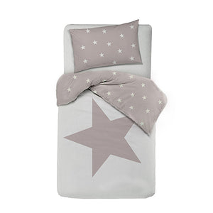 Set copripiumino federe letto 100% cotone stampa digitale STELLA ROSA
