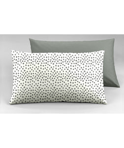 Set 2 federe coppia di federe bifaccia doubleface stampa digitale 100% cotone Made in Italy DOT MINI  GRIGIO - NOVILUNIO.IT
