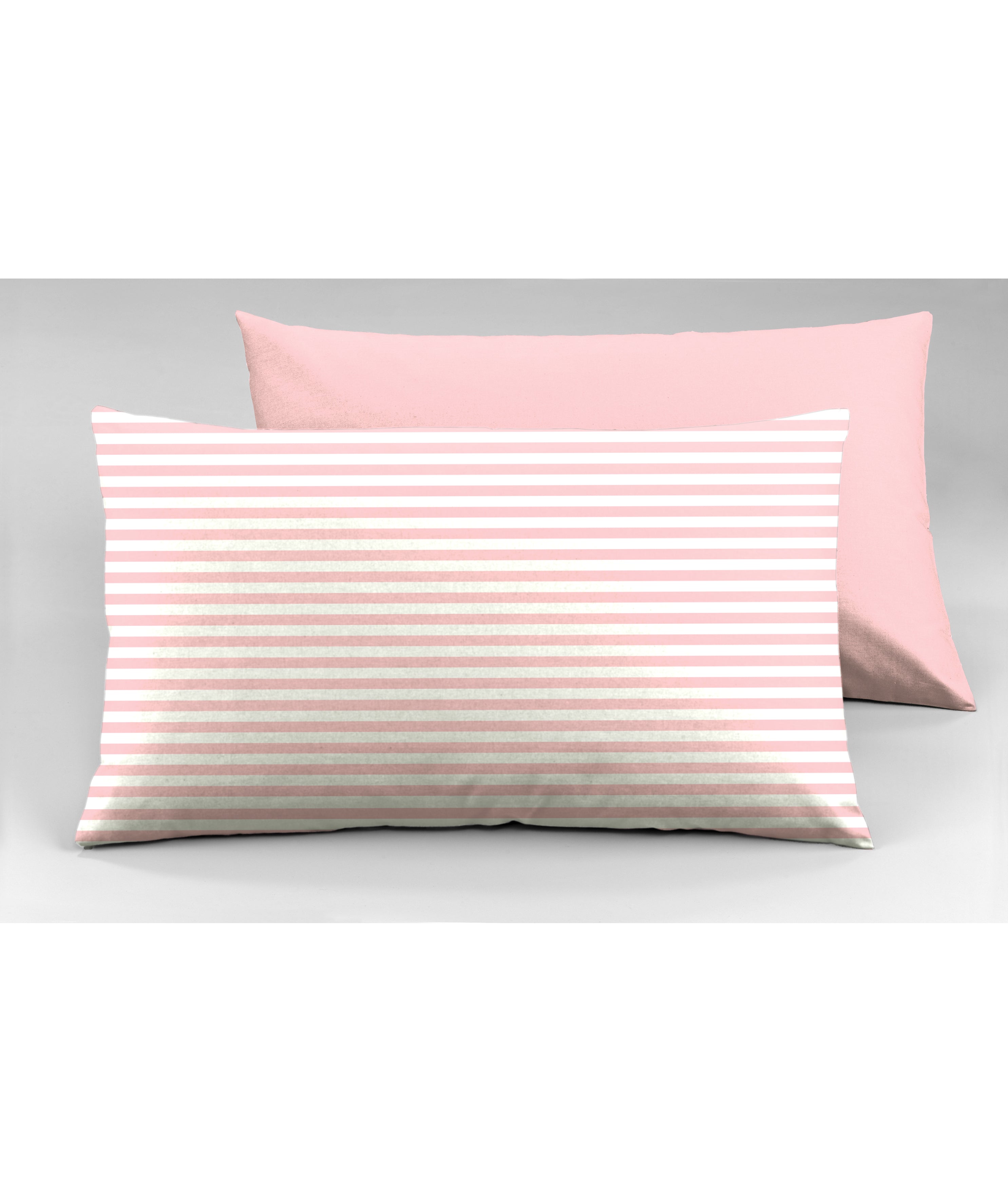 Set 2 federe coppia di federe bifaccia doubleface stampa digitale 100% cotone Made in Italy RIGA MINI ROSA - NOVILUNIO.IT