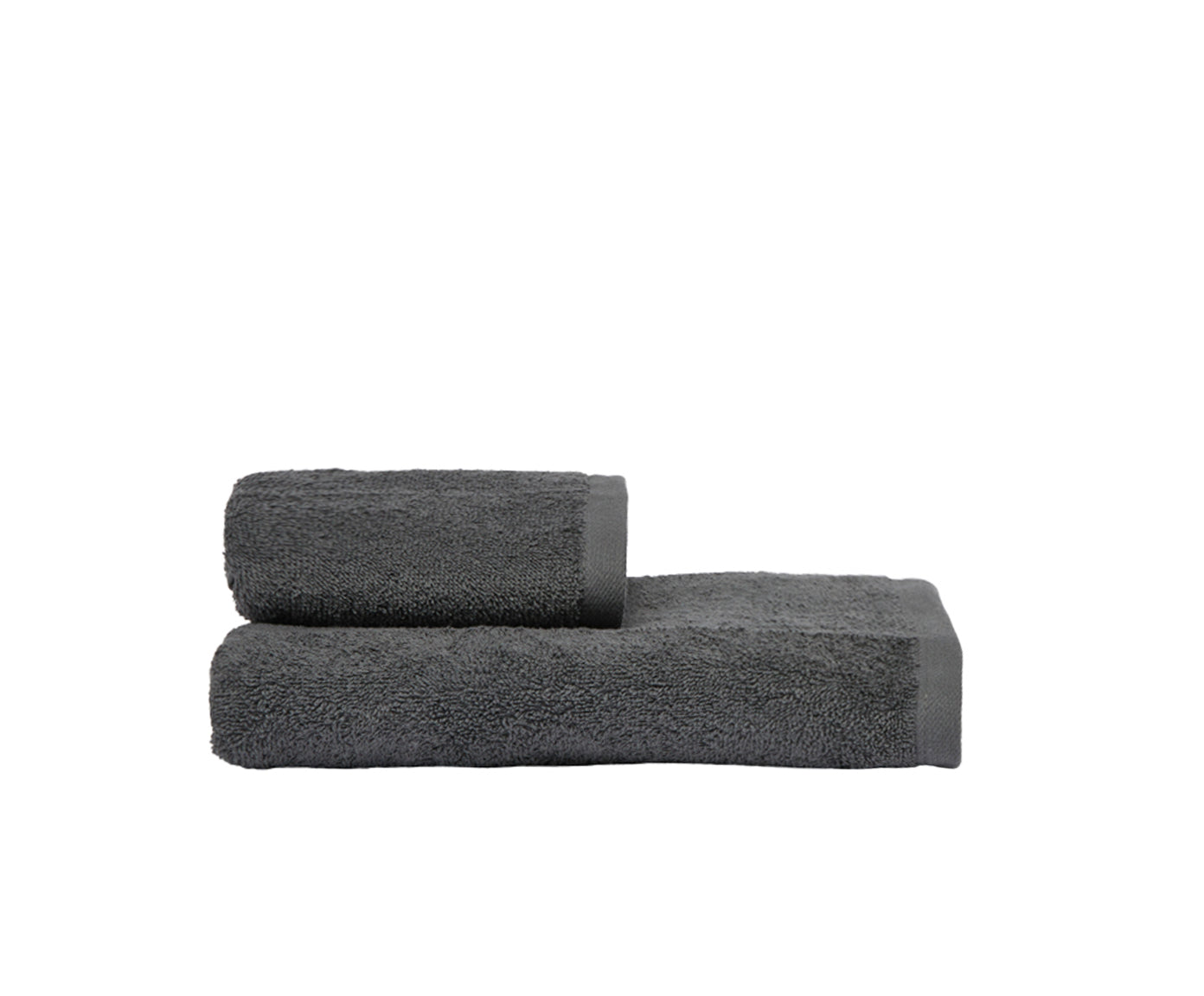 Set Asciugamani 2 Pezzi (1 Asciugamano viso 1 Asciugamano ospite) soffici morbidi assorbenti GRIGIO FUMO - NOVILUNIO.IT