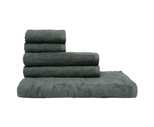 Set Asciugamani 5 Pezzi (2 Asciugamano viso 2 Asciugamano ospite 1 Telo bagno doccia) soffici morbidi assorbenti VERDE OLIVA - NOVILUNIO.IT