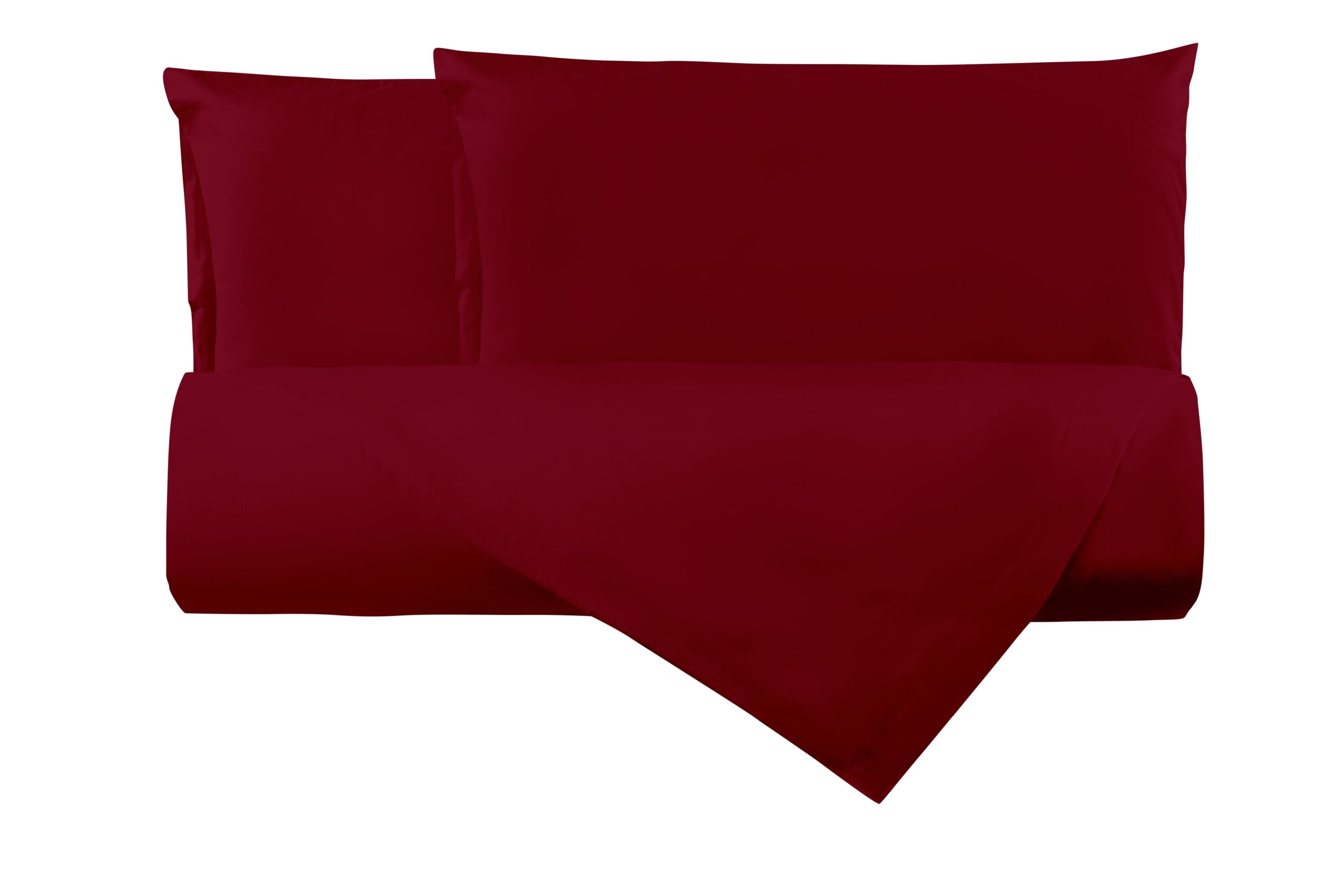 Set copripiumino federe letto parure copripiumino in cotone made in Italy BORDEAUX