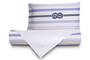 Set Copripiumino federe bifaccia Doubleface parure Copripiumino Stampa Digitale Cotone Made in Italy NODI / BIANCO