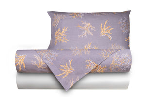 Completo letto lenzuola federe bifaccia double face stampa digitale in cotone made in italy OCEANO GRIGIO/BIANCO
