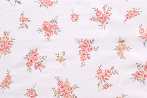 Set Copripiumino federe bifaccia Doubleface parure Copripiumino Stampa Digitale 100% Cotone Made in Italy FIORELLINI/ROSA ANTICO