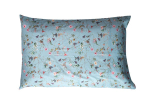 Completo letto lenzuola federe bifaccia double face stampa digitale in cotone made in italy RISVEGLIO DI PRIMAVERA/PANNA