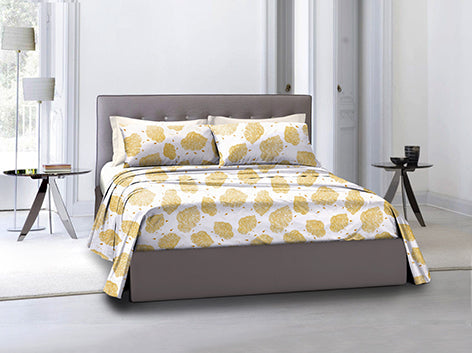 Completo letto lenzuola federe bifaccia double face stampa digitale in cotone made in italy  CORALLI TRE PESCI BIANCO/BIANCO