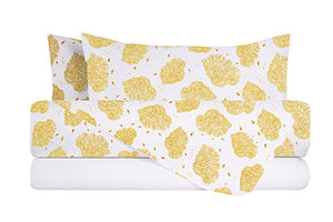 Completo letto lenzuola federe bifaccia double face stampa digitale in cotone made in italy  CORALLI TRE PESCI BIANCO/BIANCO