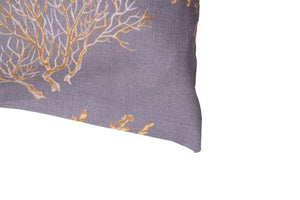 2 federe coppia di federe bifaccia doubleface stampa digitale 100% cotone Made in Italy OCEANO GRIGIO / BIANCO