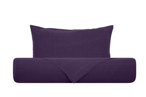 Parure letto in Puro Lino Stonewashed Viola