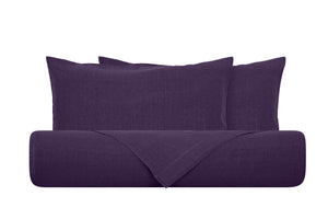 Parure letto in Puro Lino Stonewashed Viola