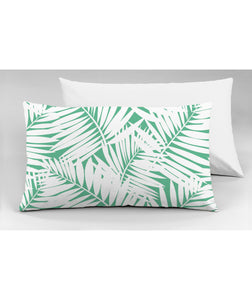 Set 2 federe coppia di federe bifaccia doubleface stampa digitale 100% cotone Made in Italy FELCI/BIANCO