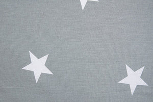 Parure letto lenzuola Cotone Tinta Unita Bianco e Federe Bifaccia 100% cotone made in Italy Stelle Grigio