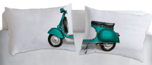 Set copripiumino federe parure copripiumino stampa digitale fotografica  100% Cotone Made in Italy  MATRIMONIALE VESPA - NOVILUNIO.IT