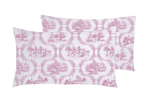 Set copripiumino federe parure Copripiumino eleganti fantasie stampa digitale 100% cotone Made in Italy TROILE DE JOUY BORGOGNA