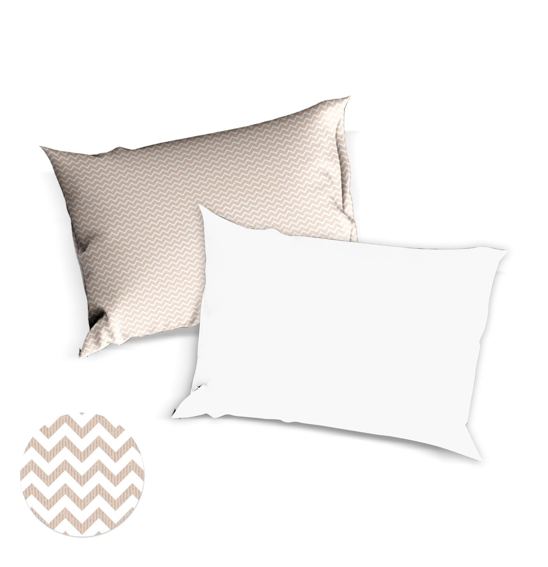 Set copripiumino federe bifaccia doubleface parure copripiumino stampa digitale 100% cotone Made in Italy ZIG ZAG CORDA - NOVILUNIO.IT