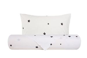 Parure letto lenzuola Cotone Tinta Unita Bianco e Federe Bifaccia 100% cotone made in Italy COSTELLAZIONI