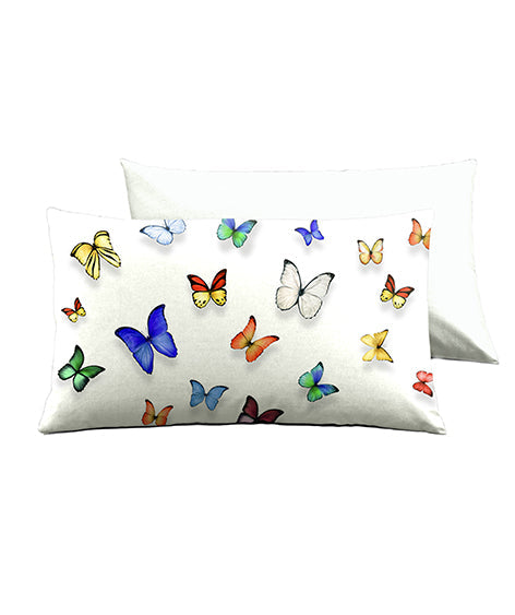 Coppia di federe set di 2 federe stampa digitale 100% cotone made in italy LIBERTA/BIANCO
