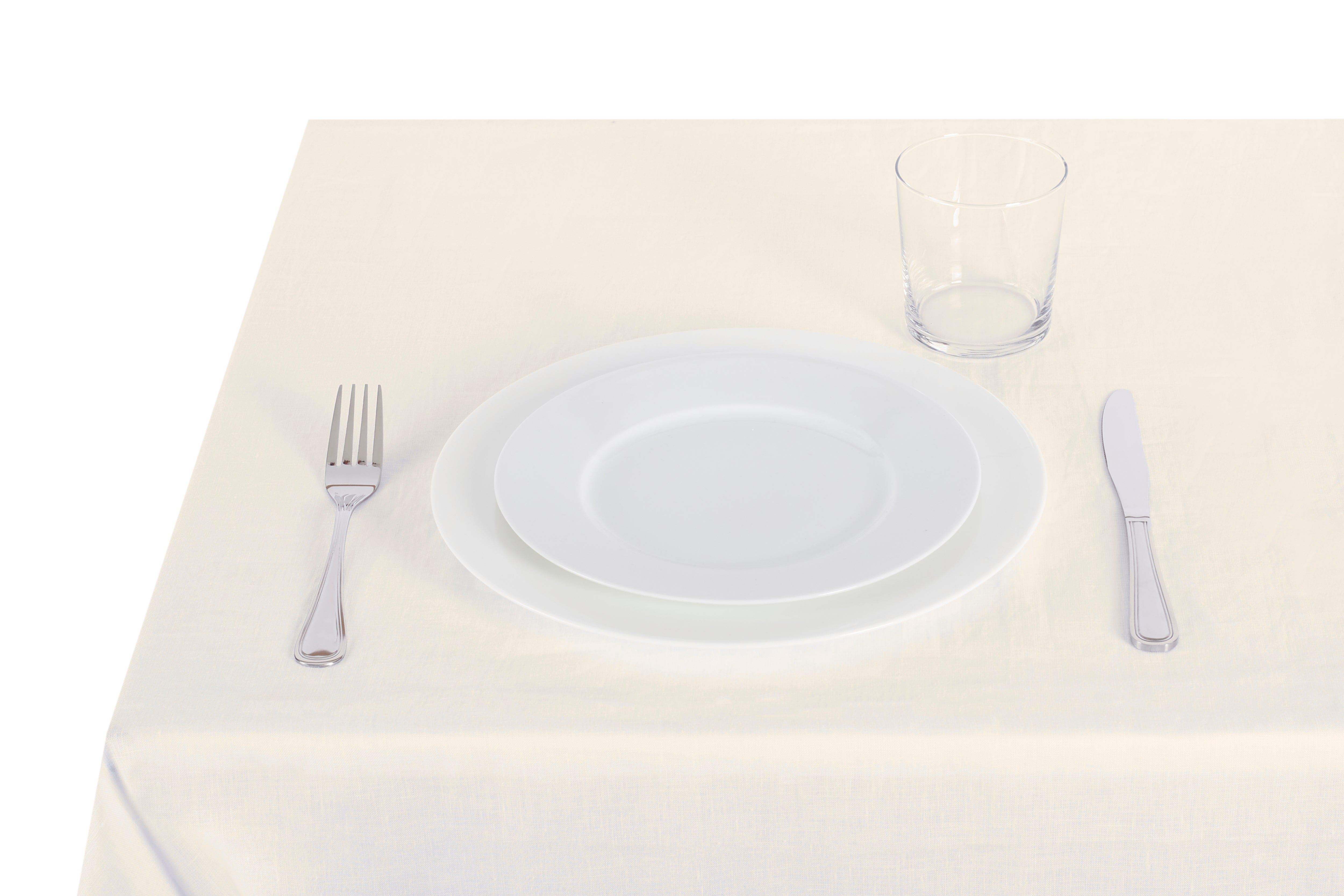 Tovaglia da tavola in 100% puro lino lavato delavè stone washed morbido resistente elegante made in italy  Avorio con Frou Fou Oliva