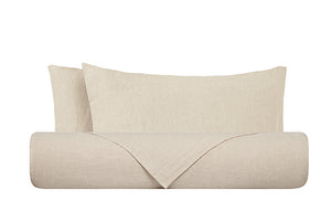 Parure letto in Puro Lino Stonewashed Bollito