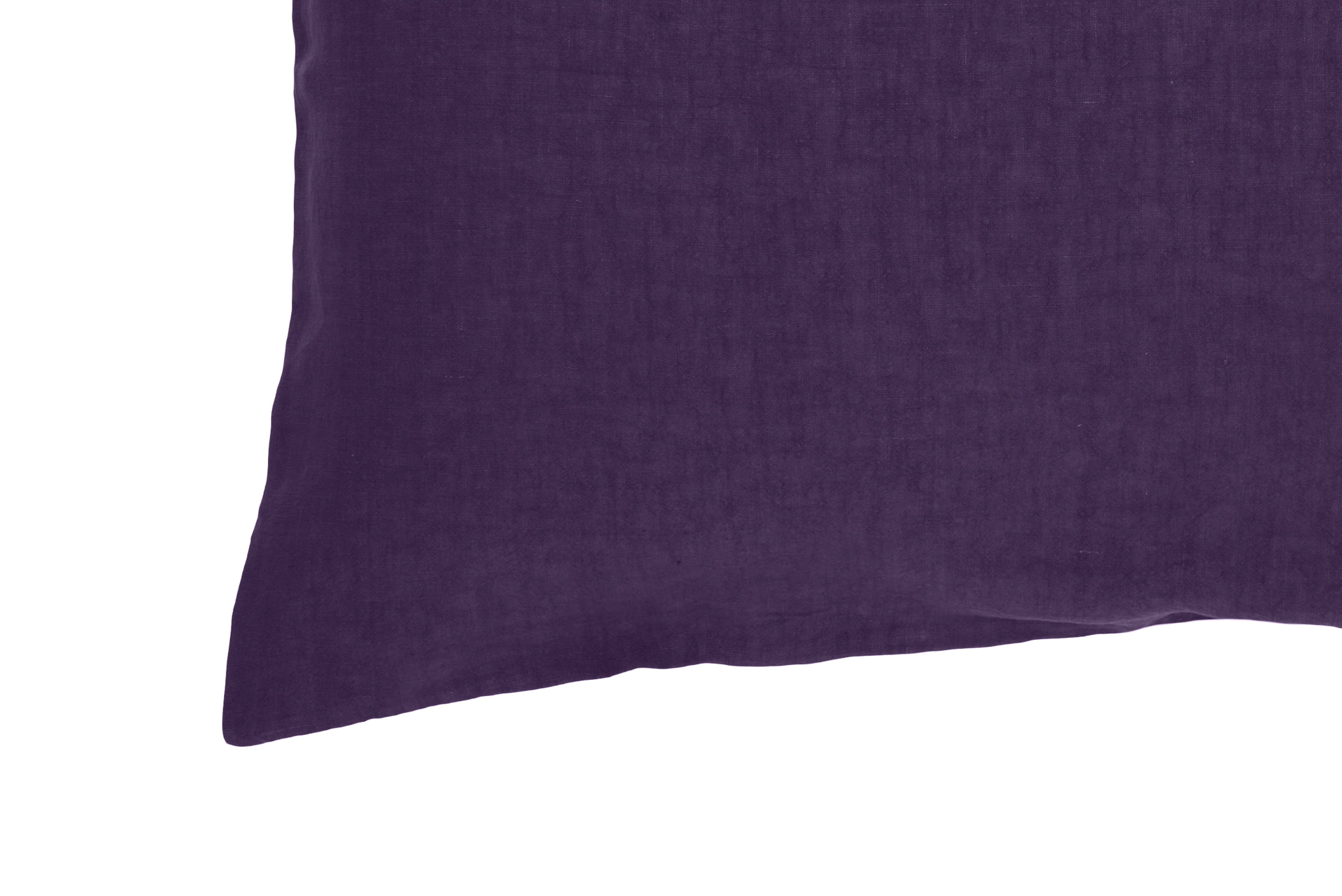 Coppia di federe in puro lino stone washed Viola