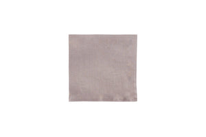 Set di 6 tovaglioli da tavola 45 X 45 CM in 100% puro lino lavato delavè stone washed morbido resistente elegante made in italy  TORTORA - Vanita di raso