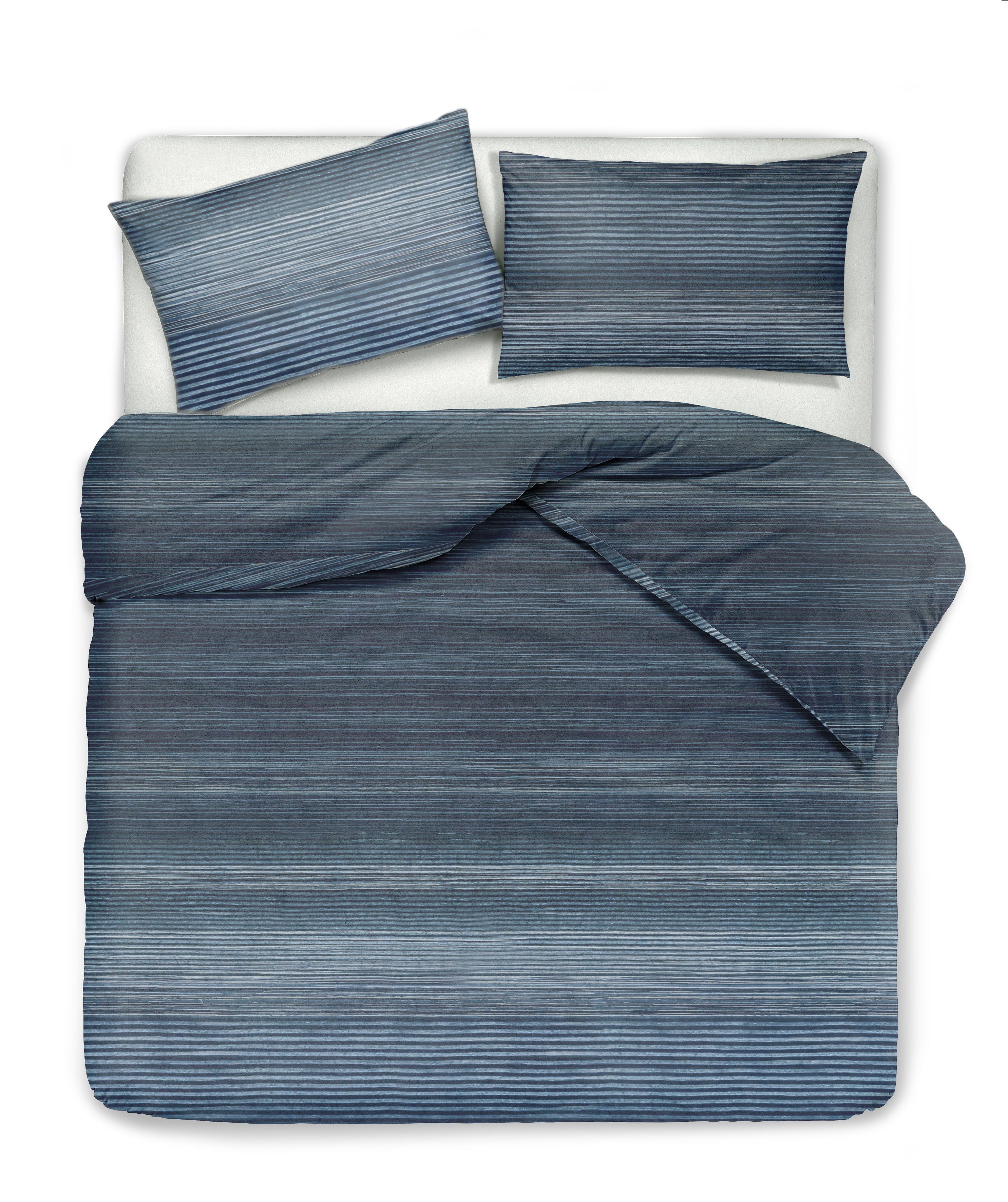 Set copripiumino federe parure Copripiumino eleganti fantasie stampa digitale 100% cotone Made in Italy  GIOCHI BLU - Vanita di raso