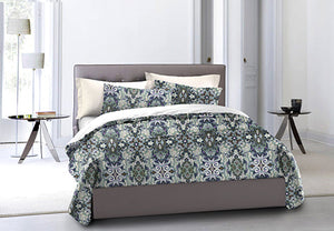 Set copripiumino federe bifaccia Doubleface parure Copripiumino eleganti fantasie stampa digitale 100% cotone Made in Italy  FIORENTINO