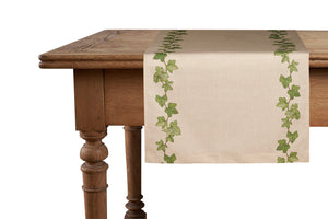 Runner da tavola in misto lino stampa floreale fiori morbido resistente elegante made in italy  EDERA