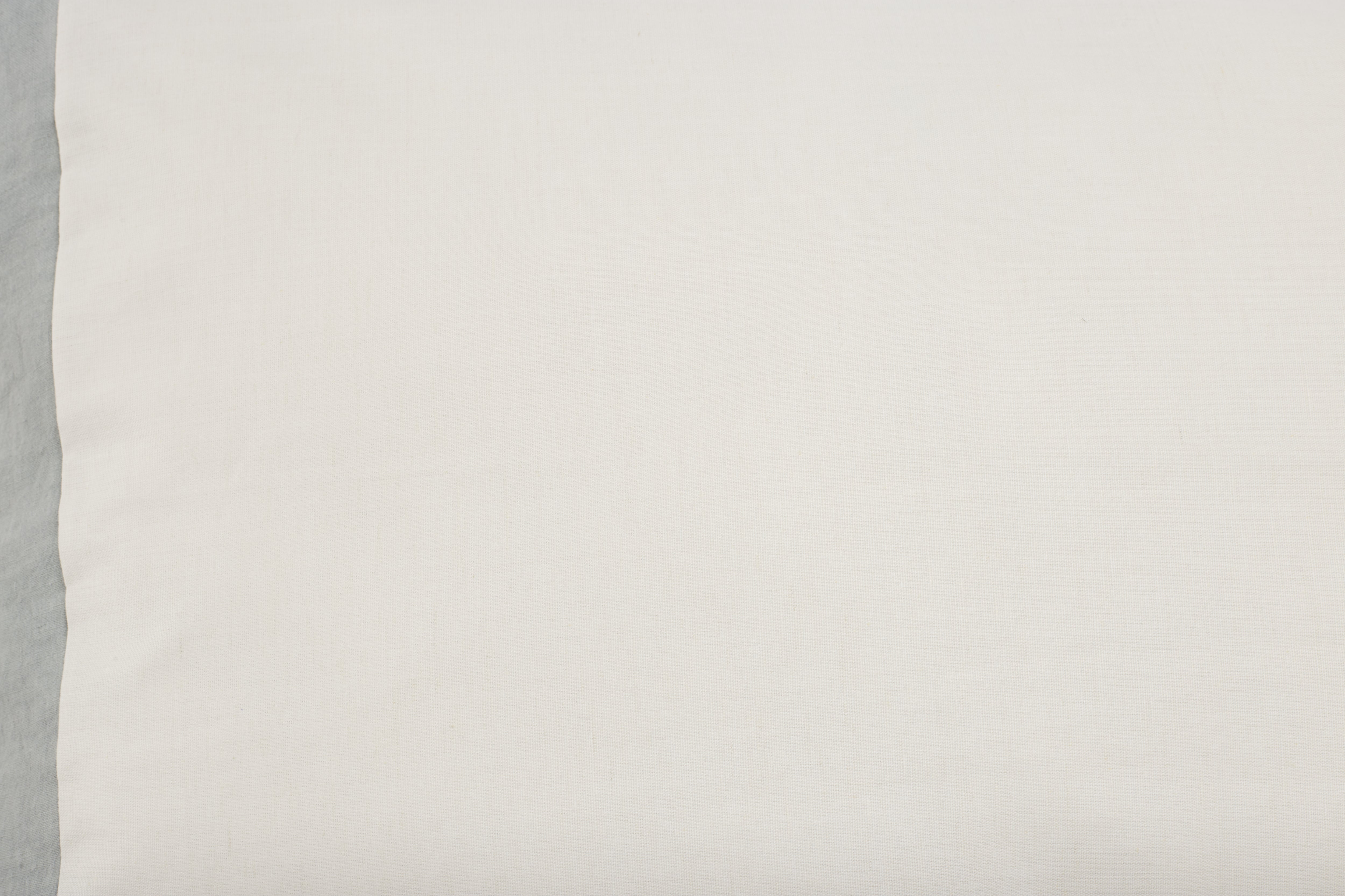 Parure Letto Federe Misto Lino Made in Italy NATURALE/GRIGIO