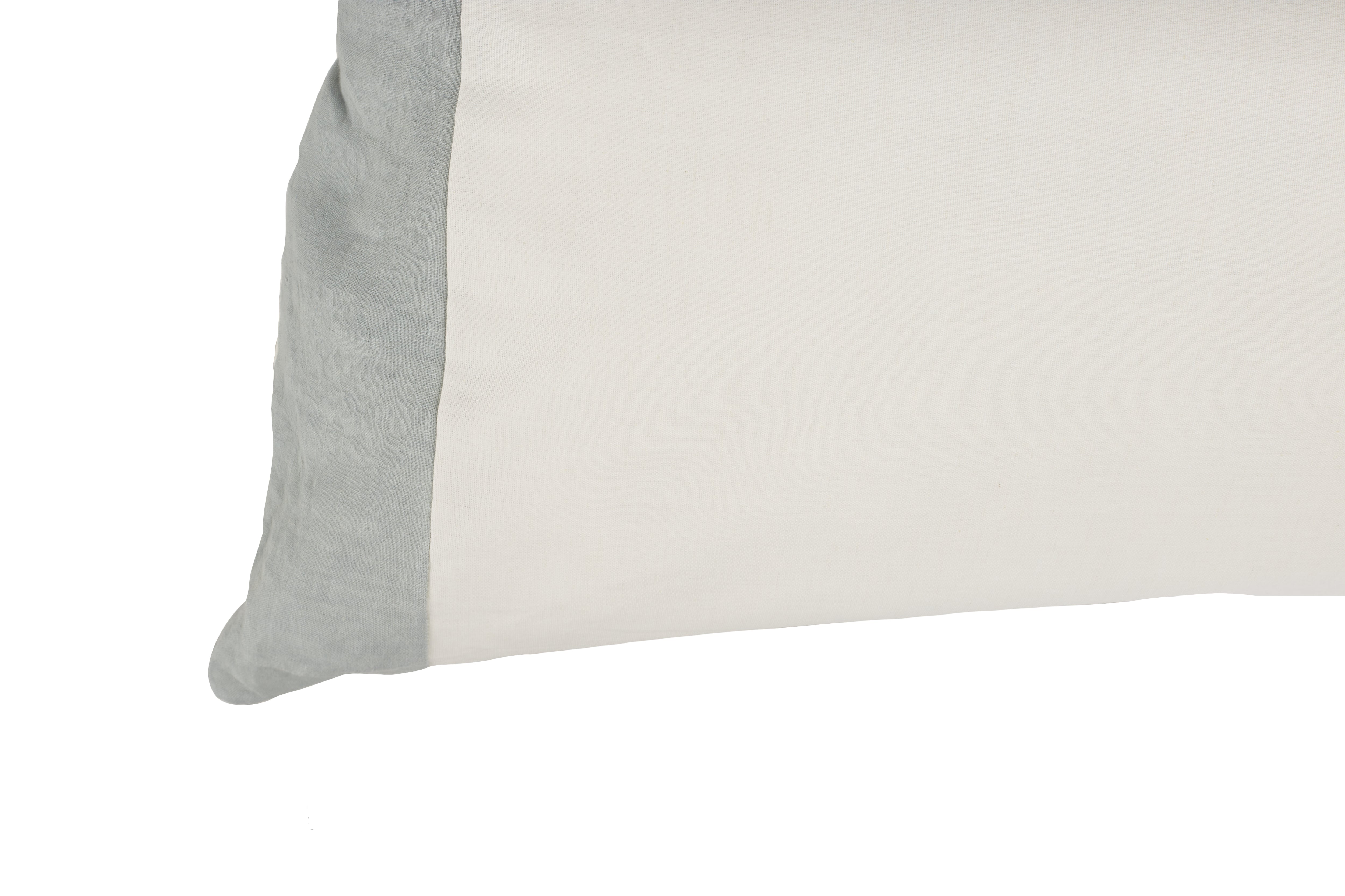 Parure Letto Federe Misto Lino Made in Italy NATURALE/GRIGIO