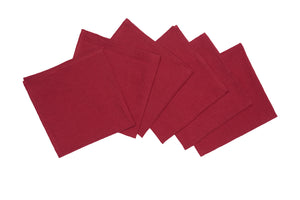Set di 6 tovaglioli da tavola 45 X 45 CM in misto lino morbido resistente elegante made in italy CILIEGIA