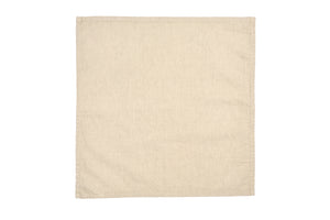 Set di 6 tovaglioli da tavola 45 X 45 CM in misto lino morbido resistente elegante made in italy NATURALE