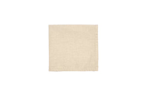 Set di 6 tovaglioli da tavola 45 X 45 CM in misto lino morbido resistente elegante made in italy NATURALE