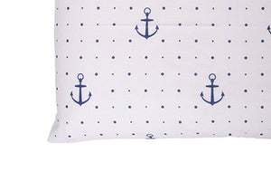 Set 2 federe coppia di federe Set 2 federe coppia di federe bifaccia doubleface stampa digitale 100% cotone Made in Italy ANCORE / BIANCO