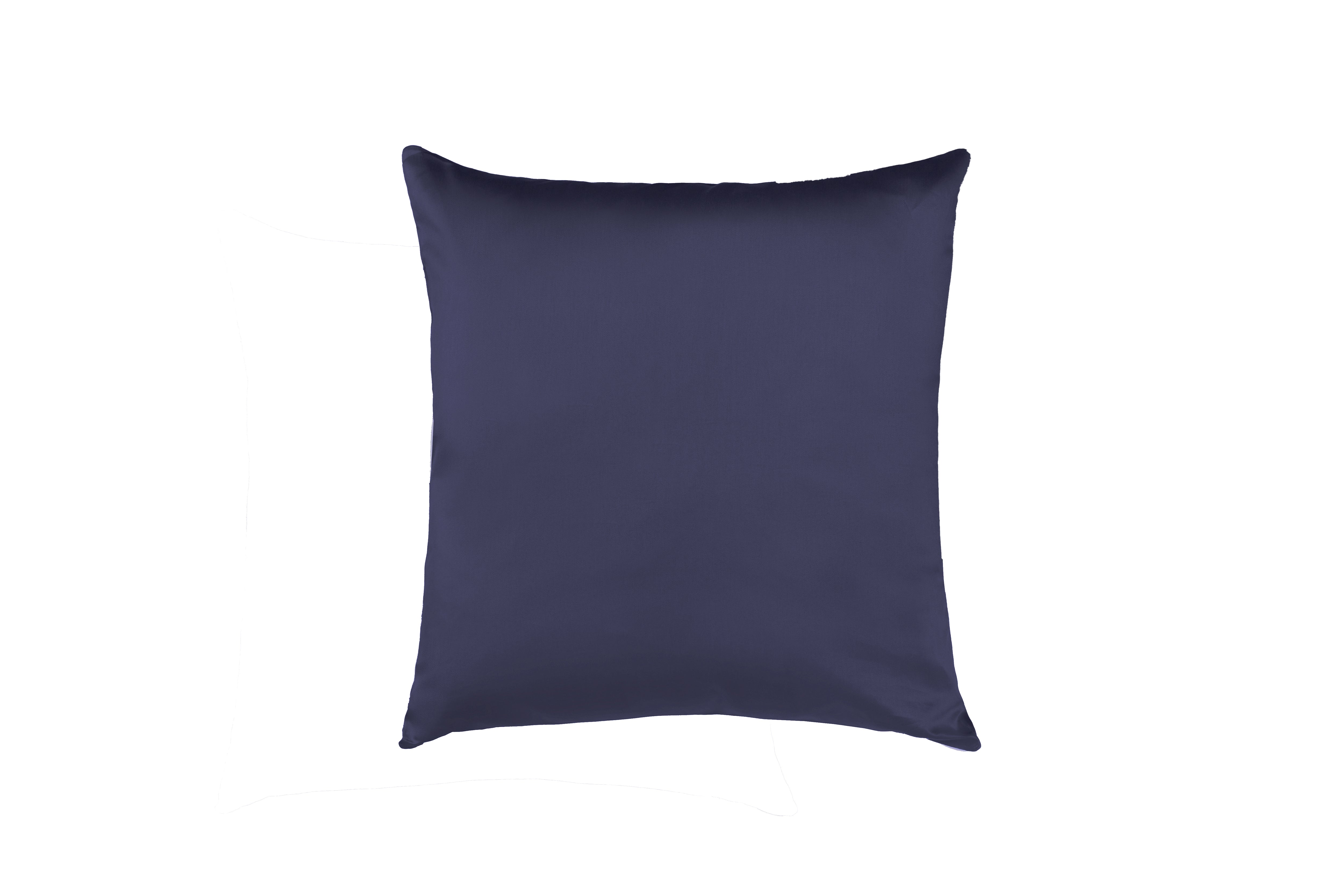 Cuscino Arredo 50 x 50 cm  in Raso di puro cotone Blu Notte