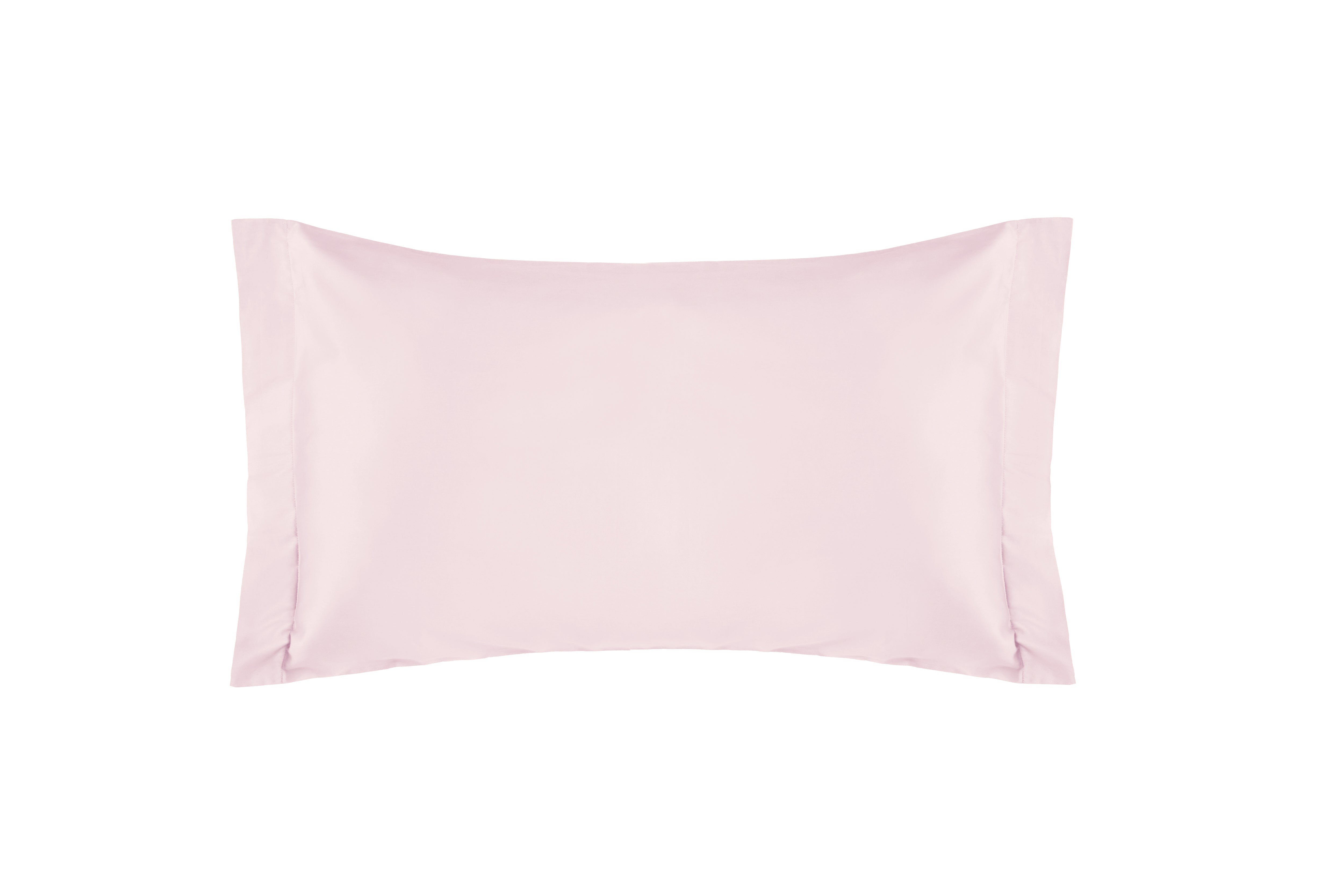 Coppia di federe a 2 volani  in Raso di puro cotone Rosa - Vanita di raso