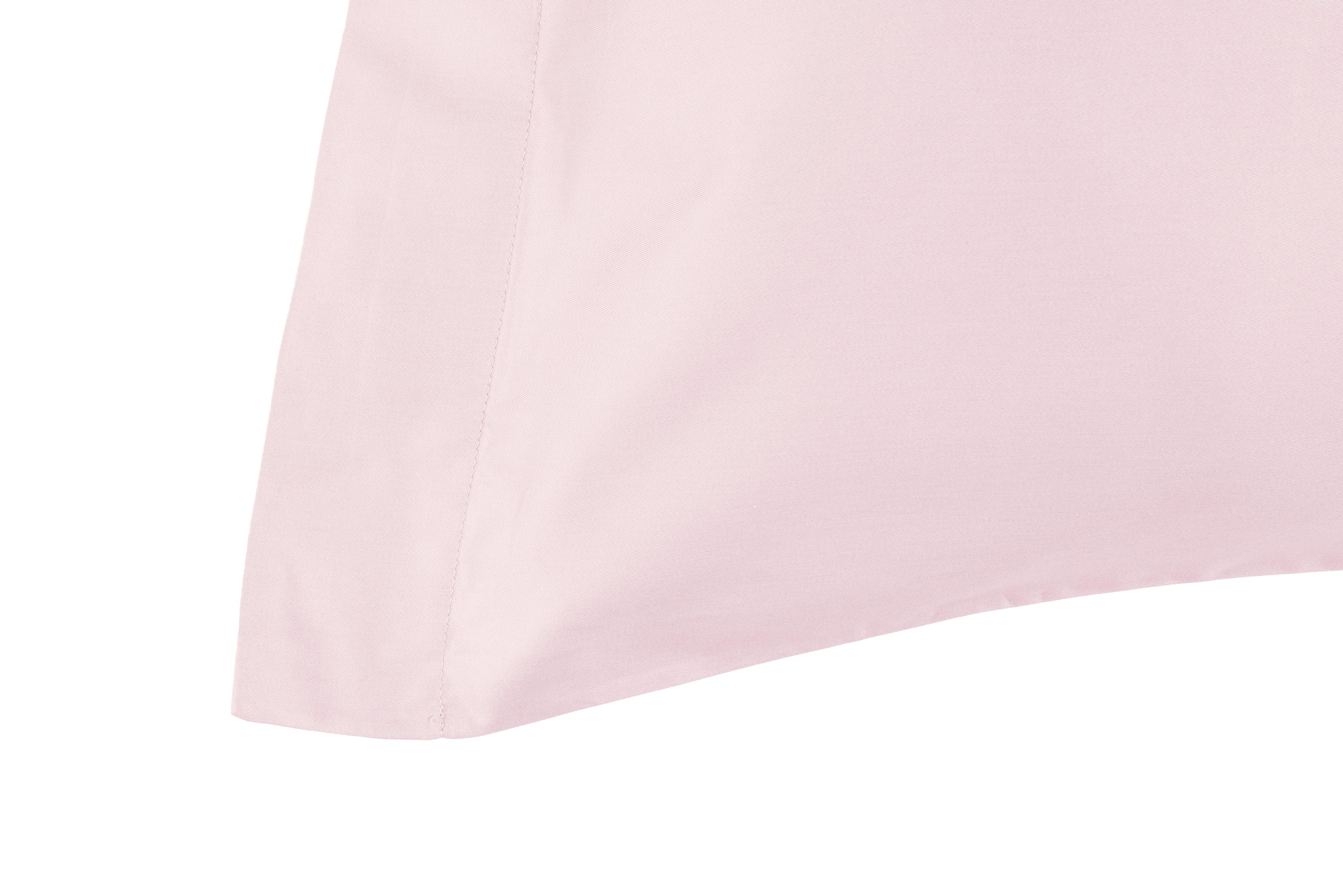 Coppia di federe a 2 volani  in Raso di puro cotone Rosa - Vanita di raso