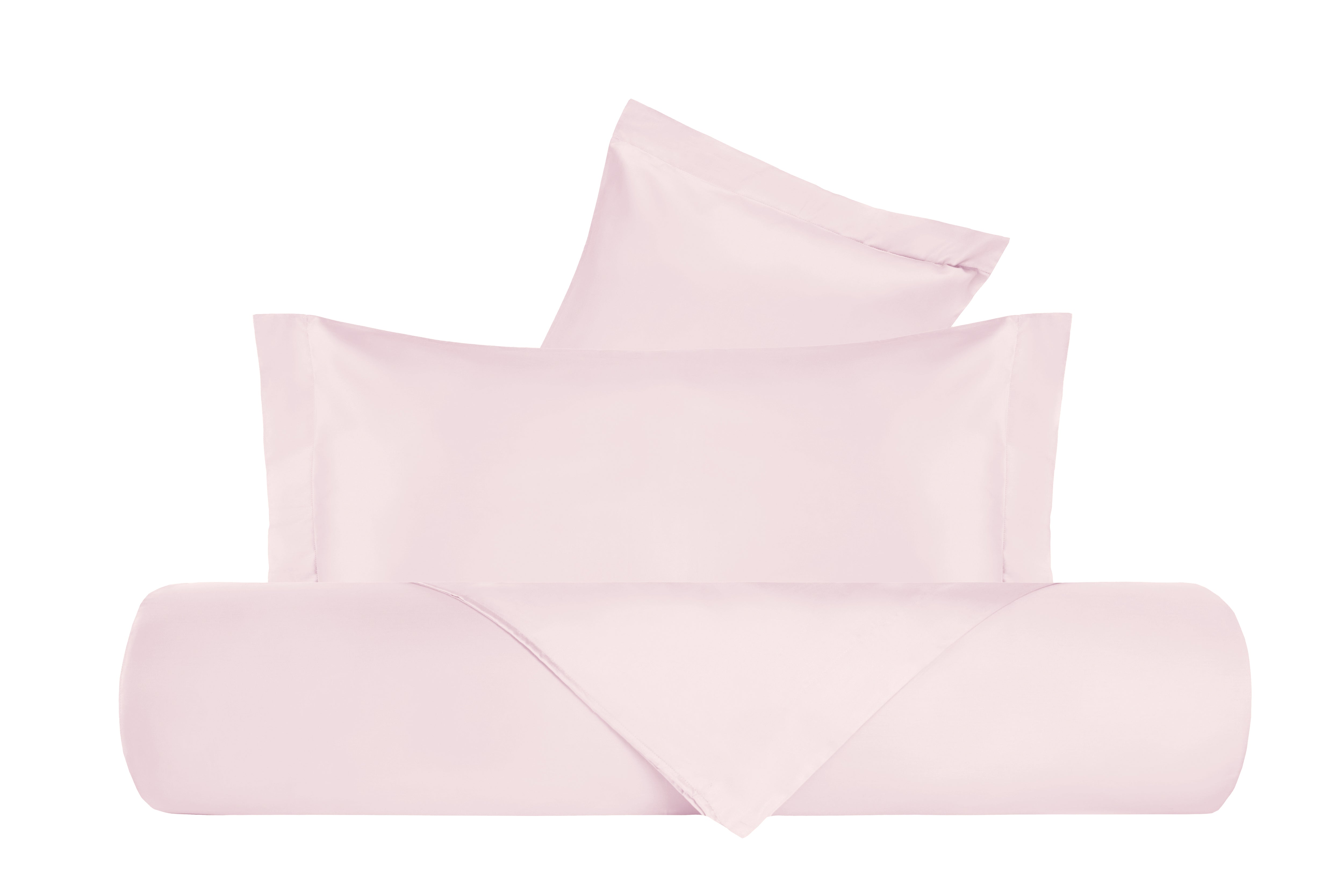 Parure Copripiumino in Raso di puro cotone Rosa