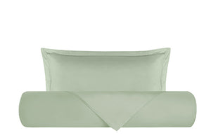 Parure Letto in Raso di Puro Cotone DELUXE 3 Volani Verde Menta